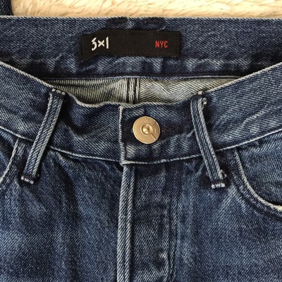 Anthropologie 3x1 Jeans Straight Denim Jean Fringe Boho Festival Artsy Western - Picture 5 of 12